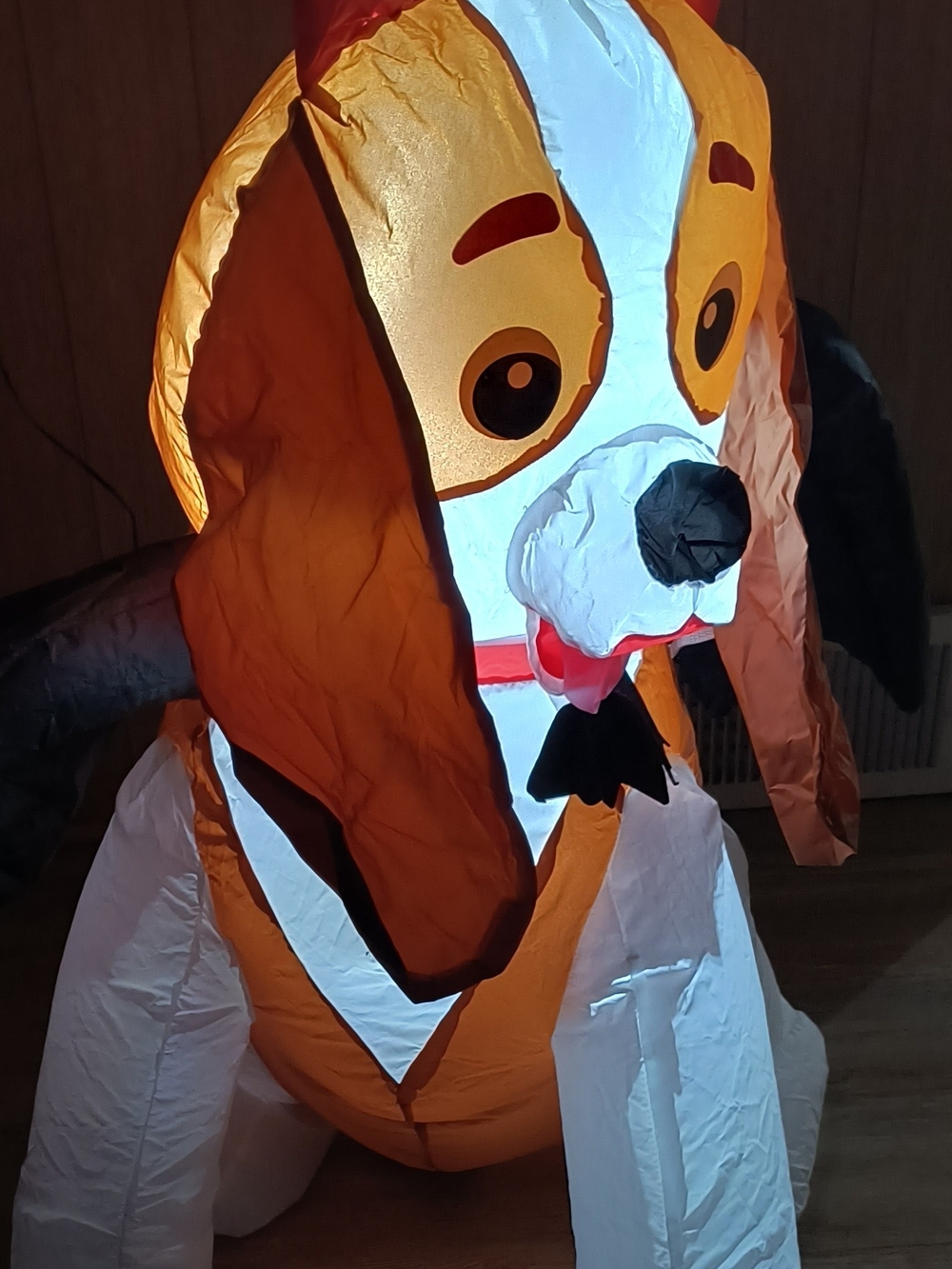 Spirit Orange, White and Black Inflatable Dog Toy